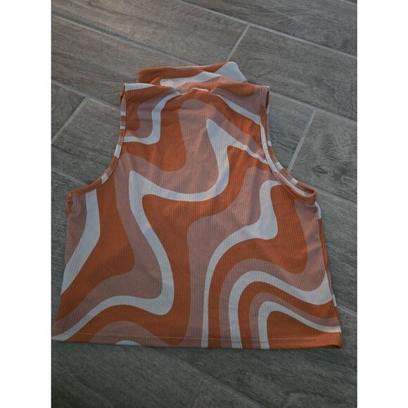 Peach Love Retro Tank Hippy Y2K 90s Orange‎ Size Medium Large - Picture 6 of 7